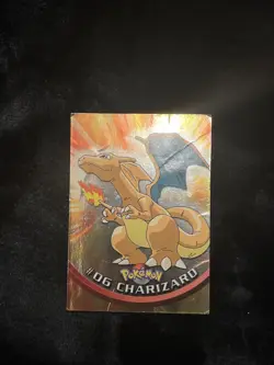 1999 Animation Series 1 Pokemon Card 06 Charizard Holofoil TV #3 Black Logo Foil - Image 1