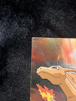1999 Animation Series 1 Pokemon Card 06 Charizard Holofoil TV #3 Black Logo Foil - Image 2