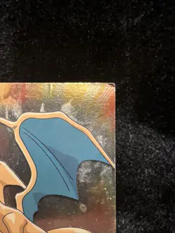 1999 Animation Series 1 Pokemon Card 06 Charizard Holofoil TV #3 Black Logo Foil - Image 3