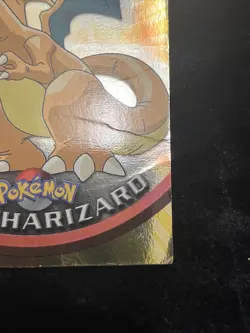 1999 Animation Series 1 Pokemon Card 06 Charizard Holofoil TV #3 Black Logo Foil - Image 4
