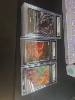 Aura Graded Pokemon Cards. Umbreon V, Vulpix, Rapidash And More Lot Of 6 Cards - Image 1