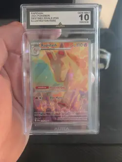 Aura Graded Pokemon Cards. Umbreon V, Vulpix, Rapidash And More Lot Of 6 Cards - Image 4