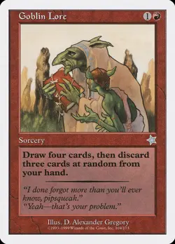 MTG Magic the Gathering Goblin Lore (104/173) Starter 1999 LP - Image 1