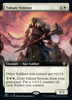 Valiant Veteran (Extended Art) [Dominaria United] Near Mint - Image 1