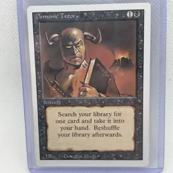 Magic the Gathering Revised Edition Demonic Tutor Sorcery LP - Image 1