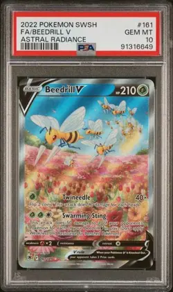 BEEDRILL V ALT ART 2022 POKEMON SWSH ASTRAL RADIANCE #161 PSA 10 GEM MINT - Image 1