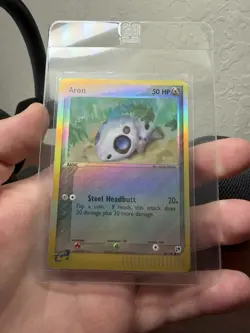 Aron 56/100 EX Sandstorm Reverse Holo Pokemon Card 50 HP Reverse Holo English - Image 1