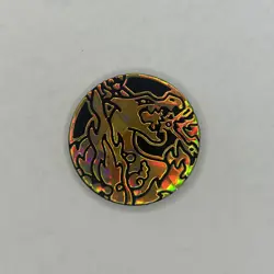 Charizard VMAX Cracked Ice Gold Holo Pokemon Coin - Image 1