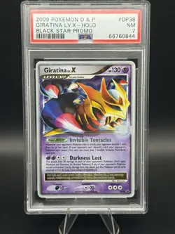 2009 POKEMON DIAMOND & PEARL BLACK STAR PROMO #DP38 GIRATINA LV.X-HOLO PSA 7 - Image 1