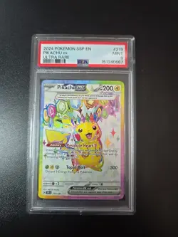 2024 POKEMON SSP EN-SURGING SPARKS ULTRA RARE #219 PIKACHU EX PSA 10 - Image 1