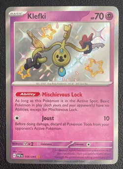 Pokemon TCG- Klefki 159/091 Sv - PF- Near Mint Shiny Foil Rare - Image 1