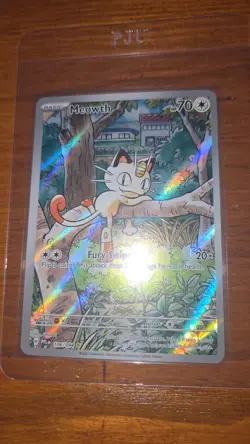 (3)POKEMON TCG Meowth 106/094 PFL Illustration Rare NM/M OB2 - Image 2