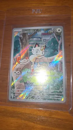 (3)POKEMON TCG Meowth 106/094 PFL Illustration Rare NM/M OB2 - Image 3
