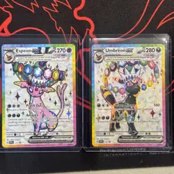 Umbreon Ex 176, Espeon Ex 175 Promo Full Art - Pokemon Prismatic Evolutions - Image 1