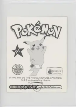 Meowth Merlin Pokemon Album Stickers Silver Prism #S11 1999 - Image 2