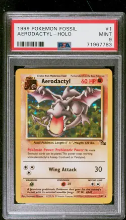 Aerodactyl 1999 Pokemon Fossil PSA 9 #1 - Image 1