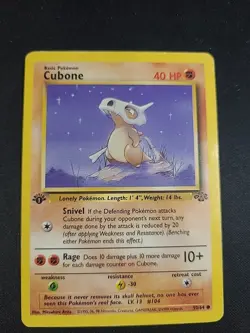 Pokemon Cubone 50/64, 1st Edition, Jungle Regular MP - Image 1