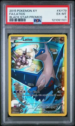 2015 POKEMON XY BLACK STAR PROMOS #XY79 FULL ART/LATIOS PSA 6 - Image 1