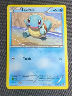 Pokemon TCG Squirtle Black and White Plasma Storm 24/135 Regular Common NM - Image 1