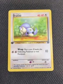 Pokemon TCG Dratini Team Rocket 53 Regular 1st Edition Common - Near Mint/Mint - Image 1