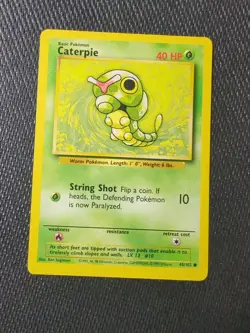 Pokemon TCG Caterpie Base Set 45/102 Regular Unlimited Common - Image 1