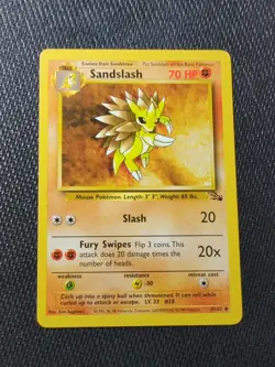 Pokemon TCG Sandslash Fossil 41 Regular Unlimited Uncommon - Image 1