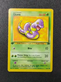 Pokemon TCG Ekans Team Rocket 56 Regular 1st Edition Common - Image 1