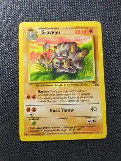 Pokemon TCG Graveler Fossil 37 Regular Unlimited Uncommon - Image 1