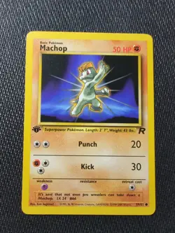 Pokemon TCG Machop Team Rocket 59 Regular 1st Edition Common Near Mint - Mint - Image 1