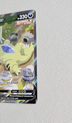 2021 POKEMON SWORD & SHIELD BATTLE STYLES #155/163 TYRANITAR V ALTERNATE ART - Image 4