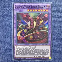 Yugioh Starving Venom Fusion Dragon FIGA-EN060 - Super Rare - 1st Edition - MP - Image 1