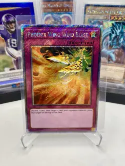 YuGiOh Phoenix Wing Wind Blast RA03-EN149 Platinum Secret Rare 1st ED - Image 1