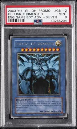 2003 YU-GI-OH! PROMO #002 OBELISK THE TORMENTOR PSA 9 - Image 1