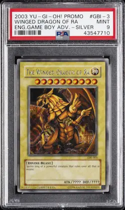 2003 YU-GI-OH! PROMO #003 THE WINGED DRAGON OF RA PSA 9 - Image 1