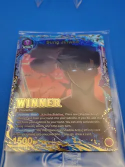 Union Arena Solo Leveling Sung Jinwoo WINNER UEPR/SLG-1-019 English Promo Sealed - Image 3