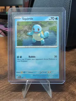 Squirtle Pokemon Scarlet & Violet SVP 048 Cosmos Holo Black Star Promo NM - Image 1