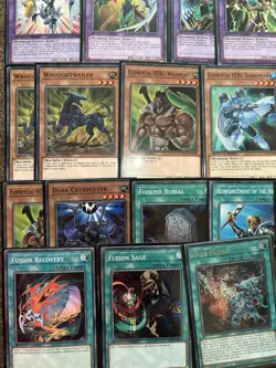 YuGiOh 70 Card Sleeved Jaden Elemental Hero Neos Deck w/Extra & Side - Image 5