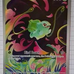 Pokemon Bulbasaur Full Art Holo Grass 60 HP 10 Bind Down TCG Card - Image 1