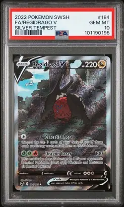 REGIDRAGO V ALT ART 2022 POKEMON SWSH SILVER TEMPEST #151 PSA 10 GEM MINT - Image 1
