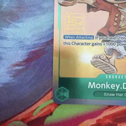 Monkey D. Luffy P-037 One Piece Promo Card TCG 1st Anniversary Stamped - Image 4