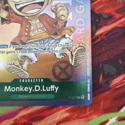 Monkey D. Luffy P-037 One Piece Promo Card TCG 1st Anniversary Stamped - Image 5
