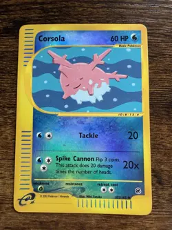 Pokemon Corsola 102/165 Expedition Base Set Reverse Holo Card - Image 1