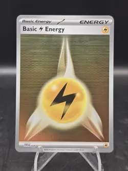 Pokemon TCG Basic Lightning Energy SVE 020 Holo Black Bolt & White Flare NM - Image 1