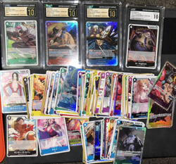 ONE PIECE TCG CGC Graded 10 Gem Mint Pristine C R SR Cards Foils Trading Cards - Image 1