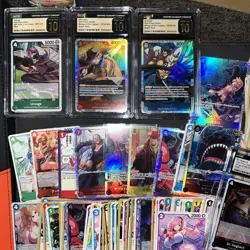 ONE PIECE TCG CGC Graded 10 Gem Mint Pristine C R SR Cards Foils Trading Cards - Image 3