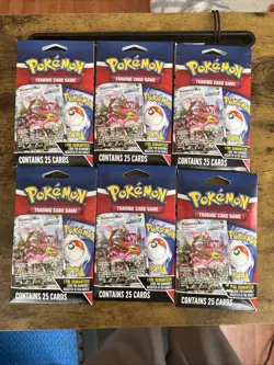 Pokemon TCG Rayquaza Vmax Lot Of 6 Sleeved Packs 25 Cards Each Pack READ !!!!!!! - Image 1