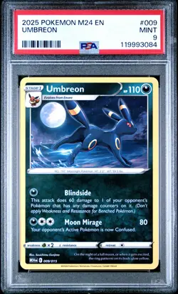 2025 POKEMON M24 EN-MCDONALD'S COLL #009 UMBREON PSA 9 - Image 1