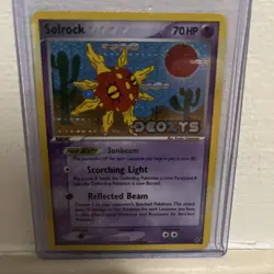 Pokemon TCG Solrock EX Deoxys 47/107 Reverse Holo Uncommon Card - Image 1