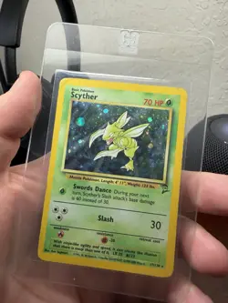 Pokemon Scyther 17/130 Base Set 2 Holo Rare Basic Card 70 HP English - Image 1