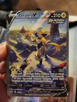 Pokemon TCG Zeraora v Full Art Ultra Rare Card Chilling Reign - Image 1